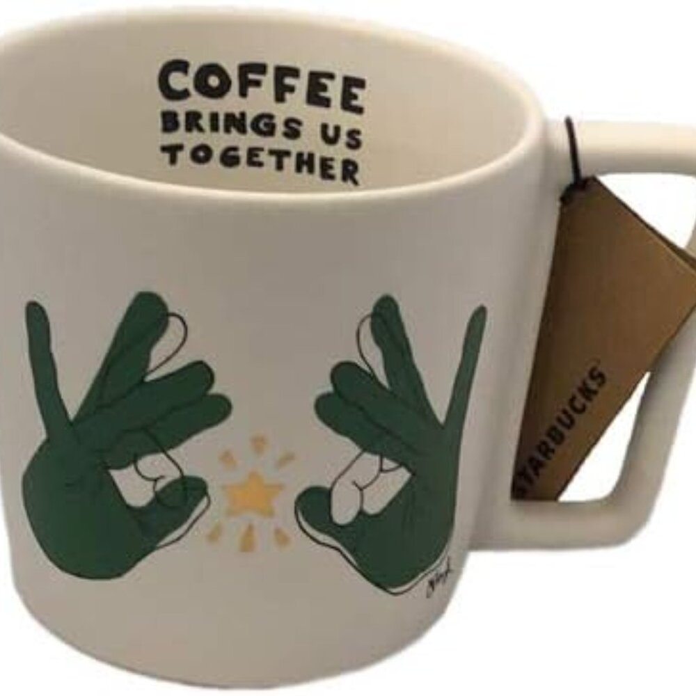 Starbucks Coffee Brings Us Together - 12 Ounce Mug ASL Sign Language